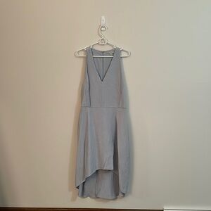 Elegant Gray Sleeveless Dress